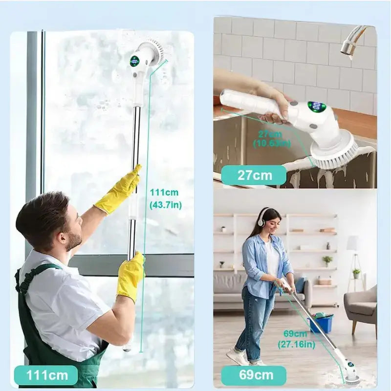 Escova de Limpeza Elétrica Multifuncional